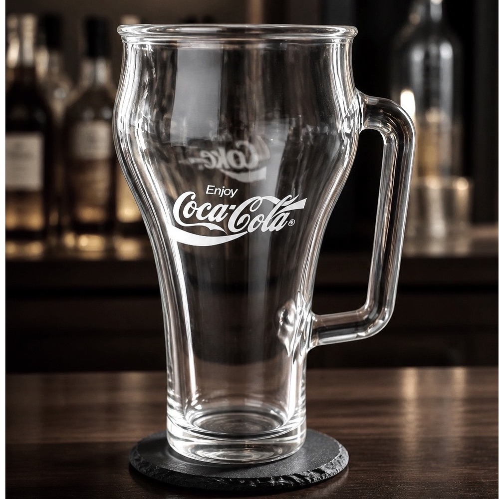Vintage Hybrid Anchor Hocking #35 Coca-Cola Glass Mug - Enjoy Coke Ribbon Logo